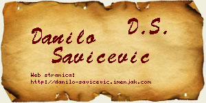Danilo Savićević vizit kartica